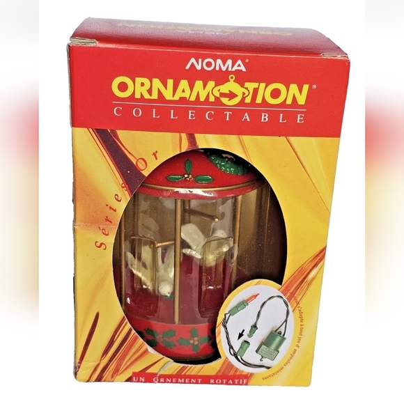 VTG Christmas Noma Ornamotion Collectible GOLDEN SERIES Rotating Ornament Doves - Picture 8 of 8